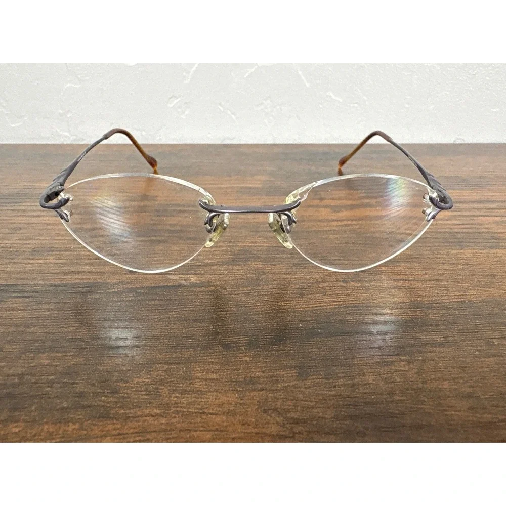 Midori MD-23 LVE Rimless Frames Super Titanium Gunmetal Engraved 51-18-140